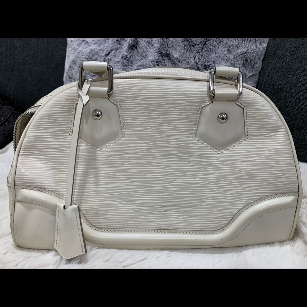 Authentic LV epi leather bowling Montaigne PM